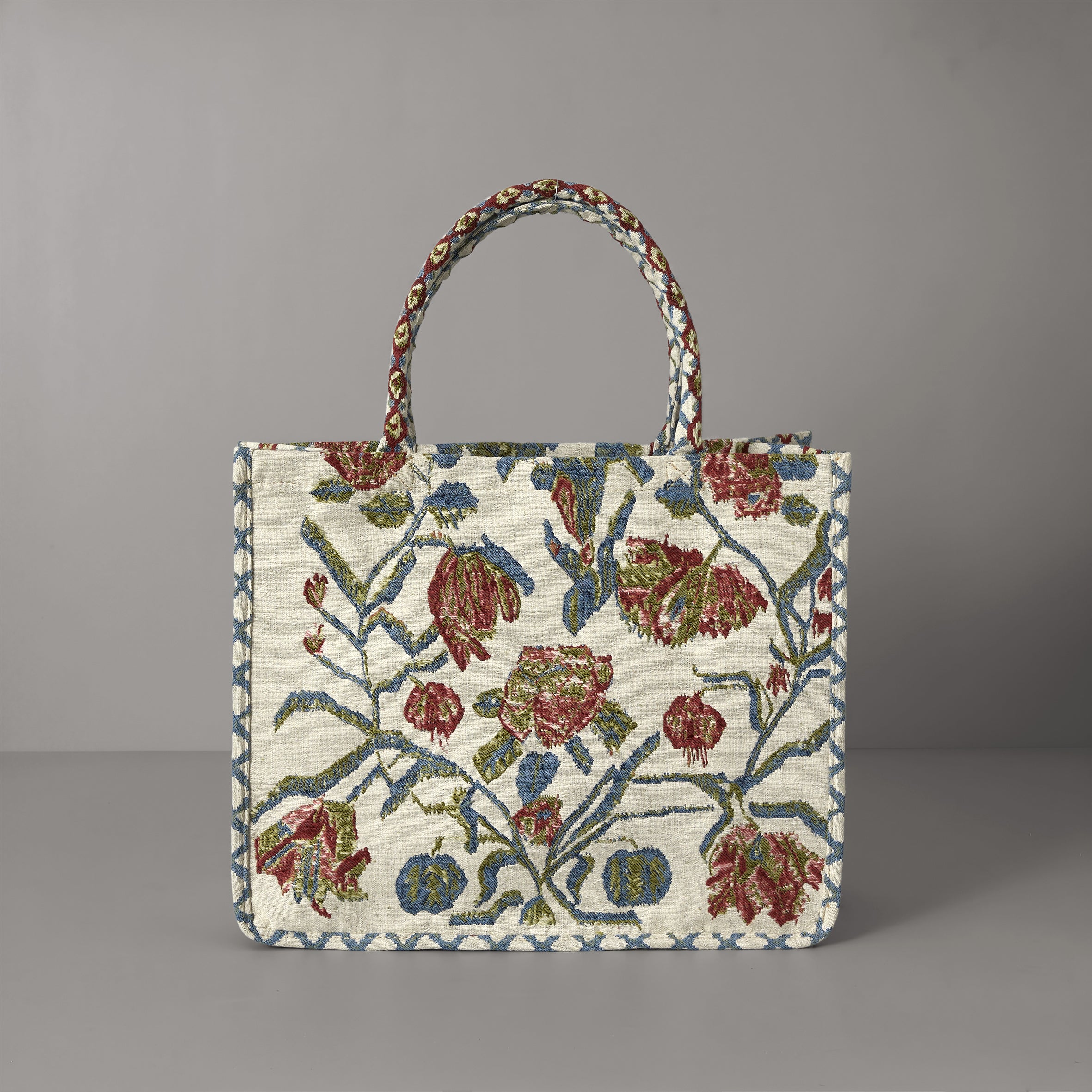 Anniken Flower Spring Bag Ruby/Blue Large