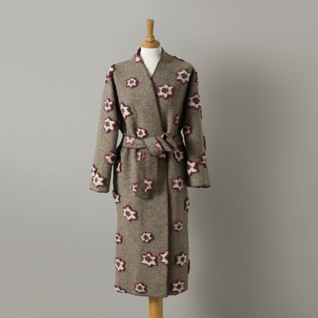 Alma flowers, wool cardigan