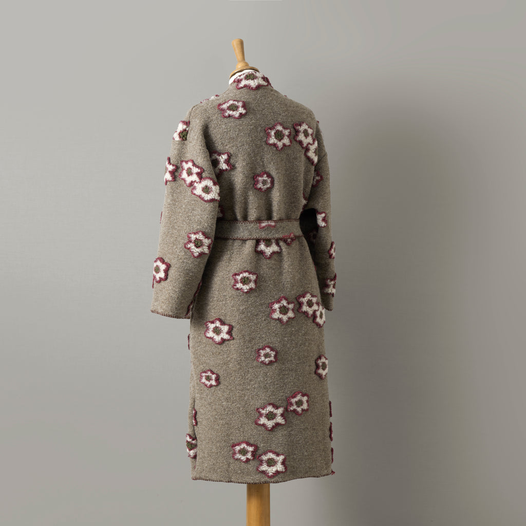 Alma flowers, wool cardigan