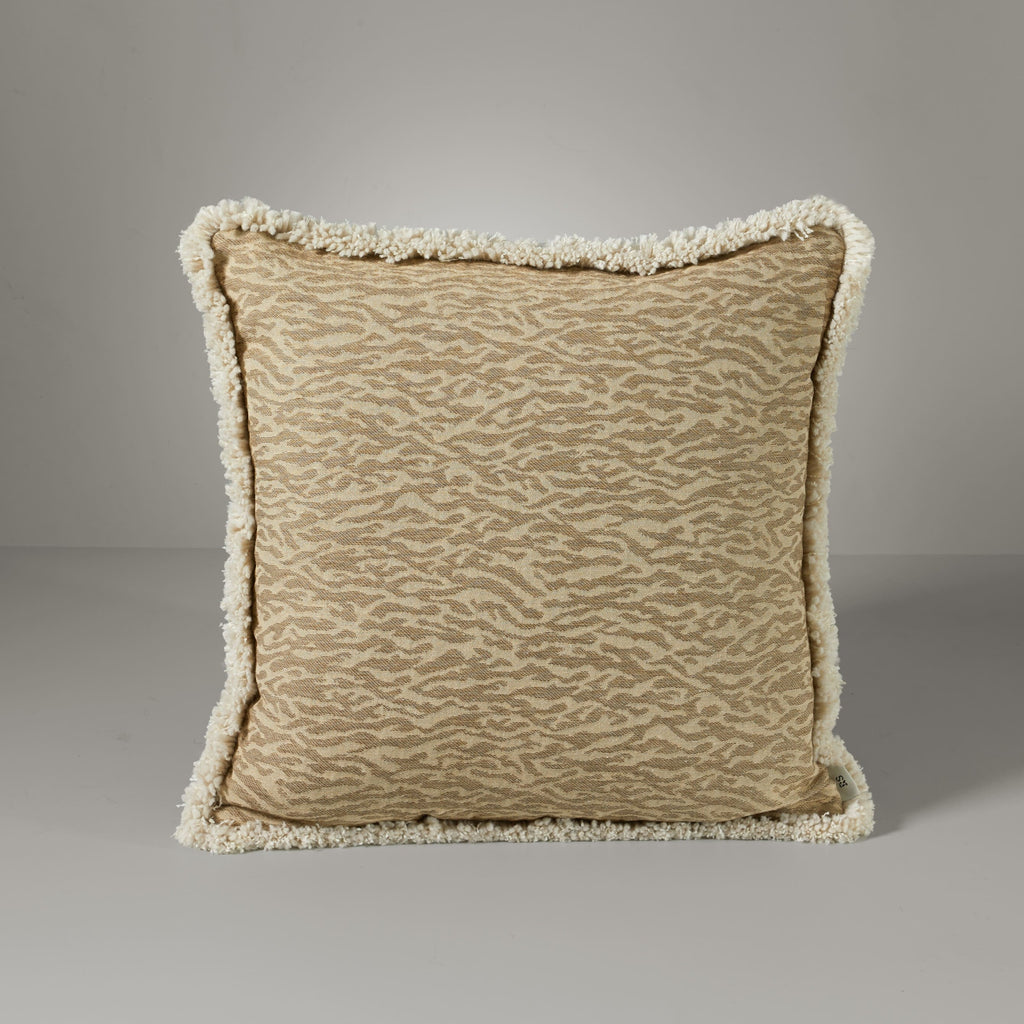 Agnes fringe cushion, 50X50, beige
