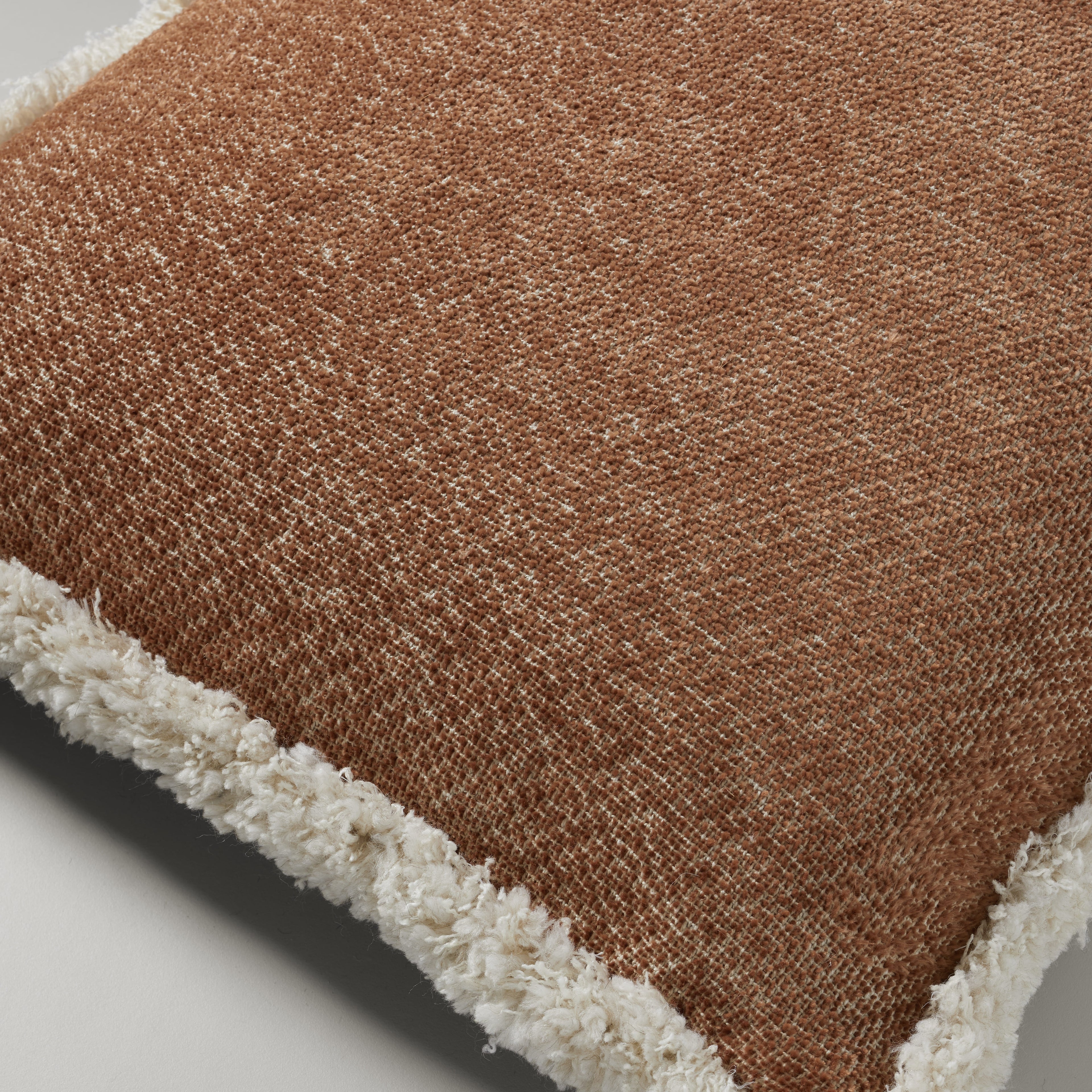 Ari chenille fringe cushion, 50X50, ruby rust