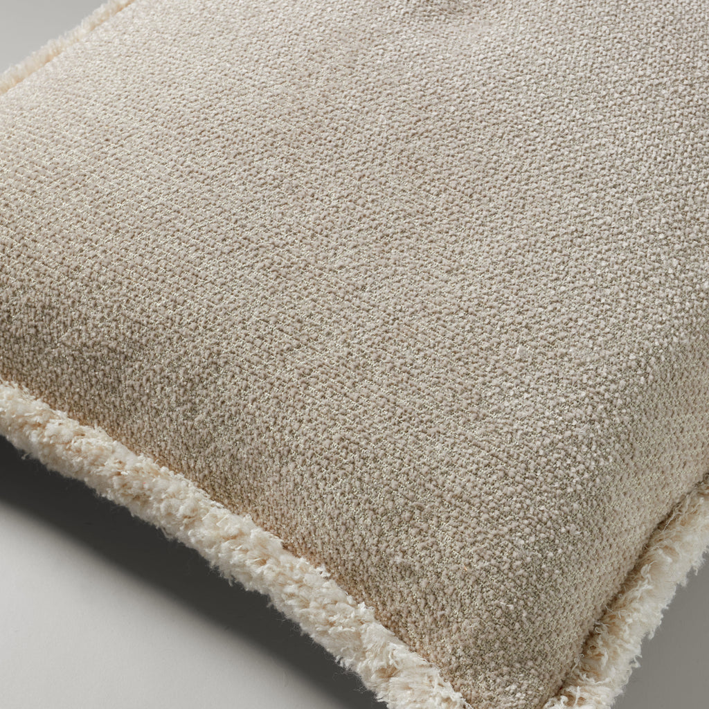 Ari chenille fringe cushion, 50X50, buzzing beige