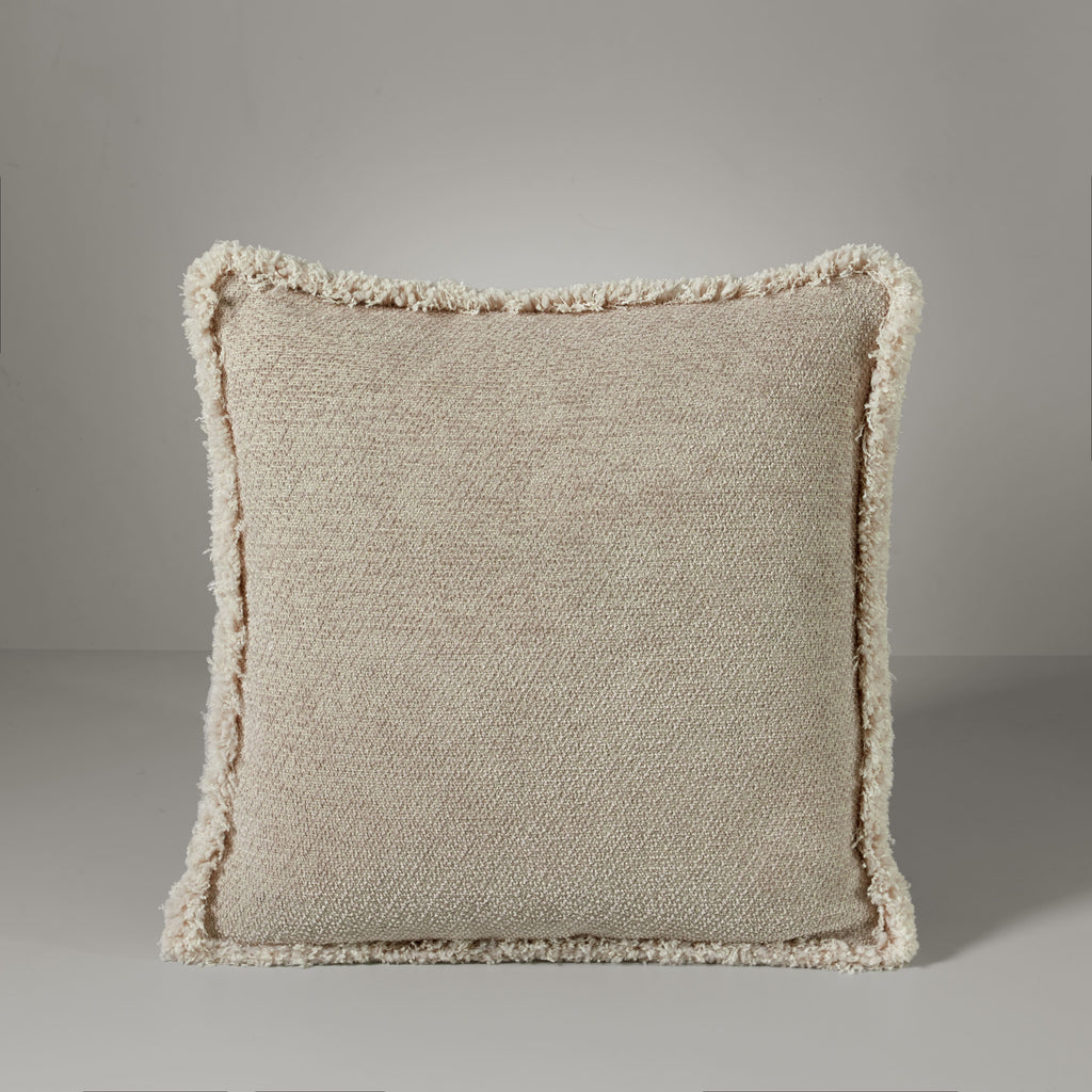 Ari chenille fringe cushion, 50X50, buzzing beige