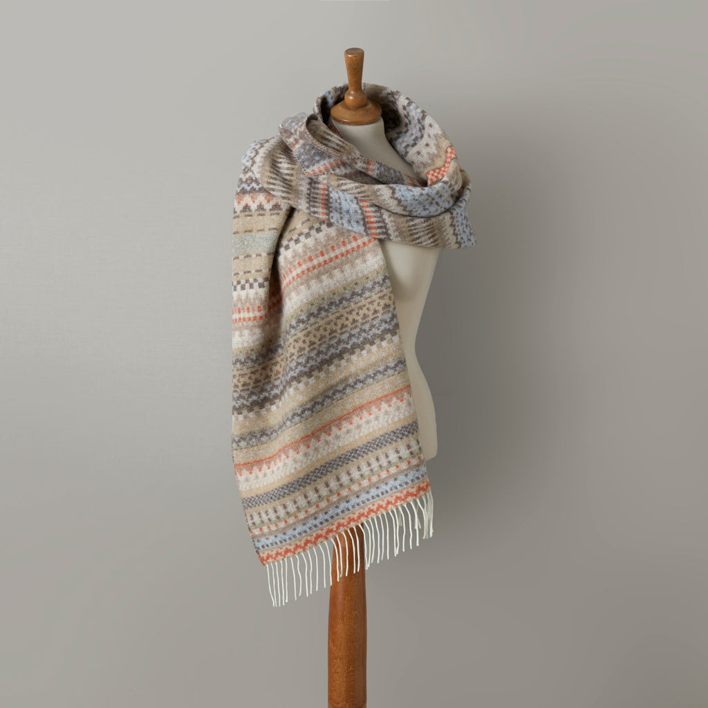 Alana heritage  scarf, 42X190, multi light