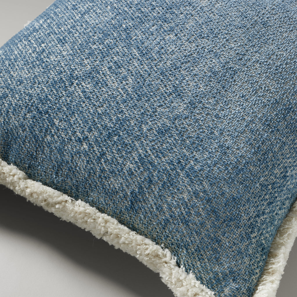 Ari chenille fringe cushion, 50X50, bold blue
