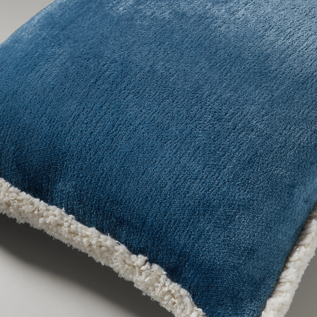 Ari chenille fringe cushion, 50X50, bold blue
