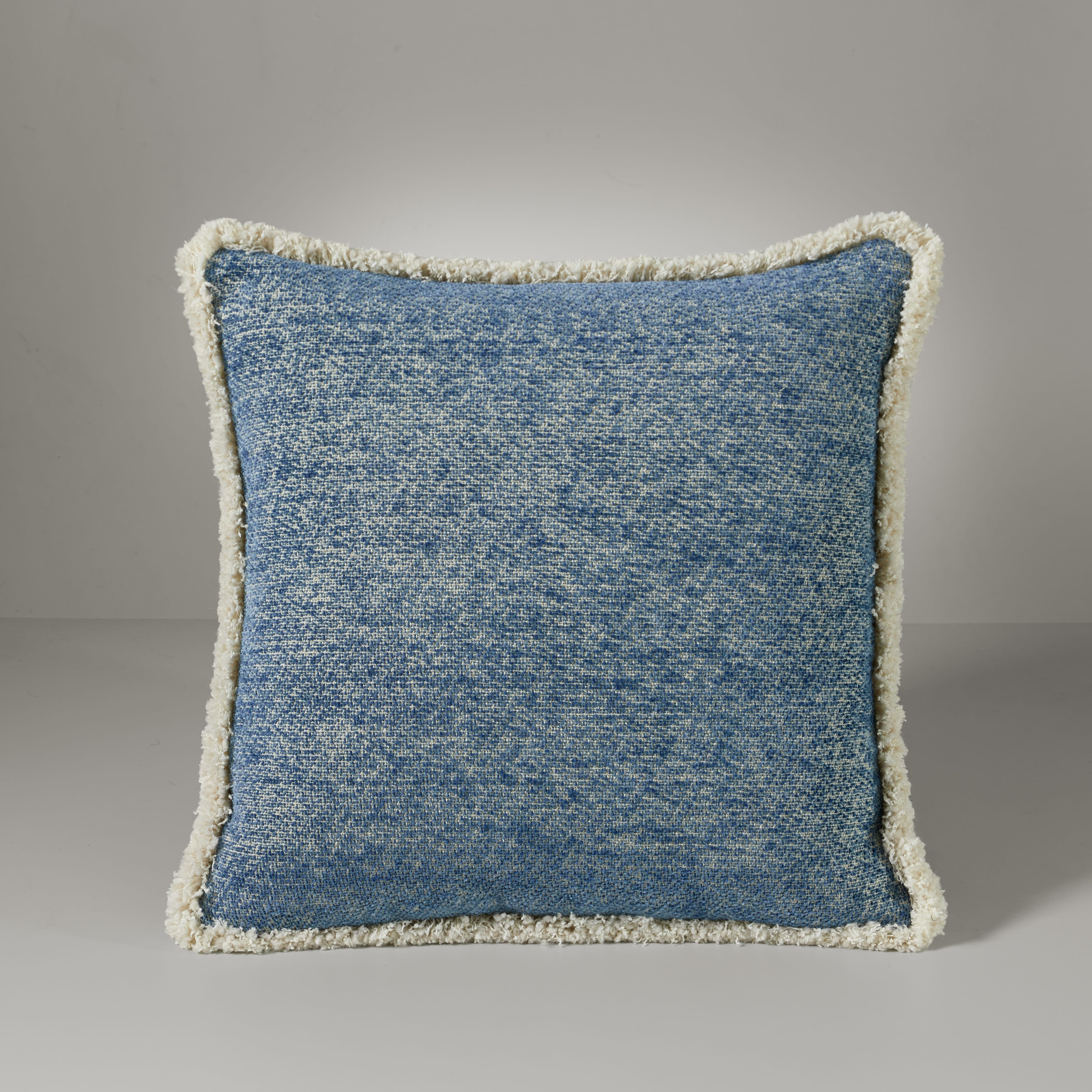 Ari chenille fringe cushion, 50X50, bold blue