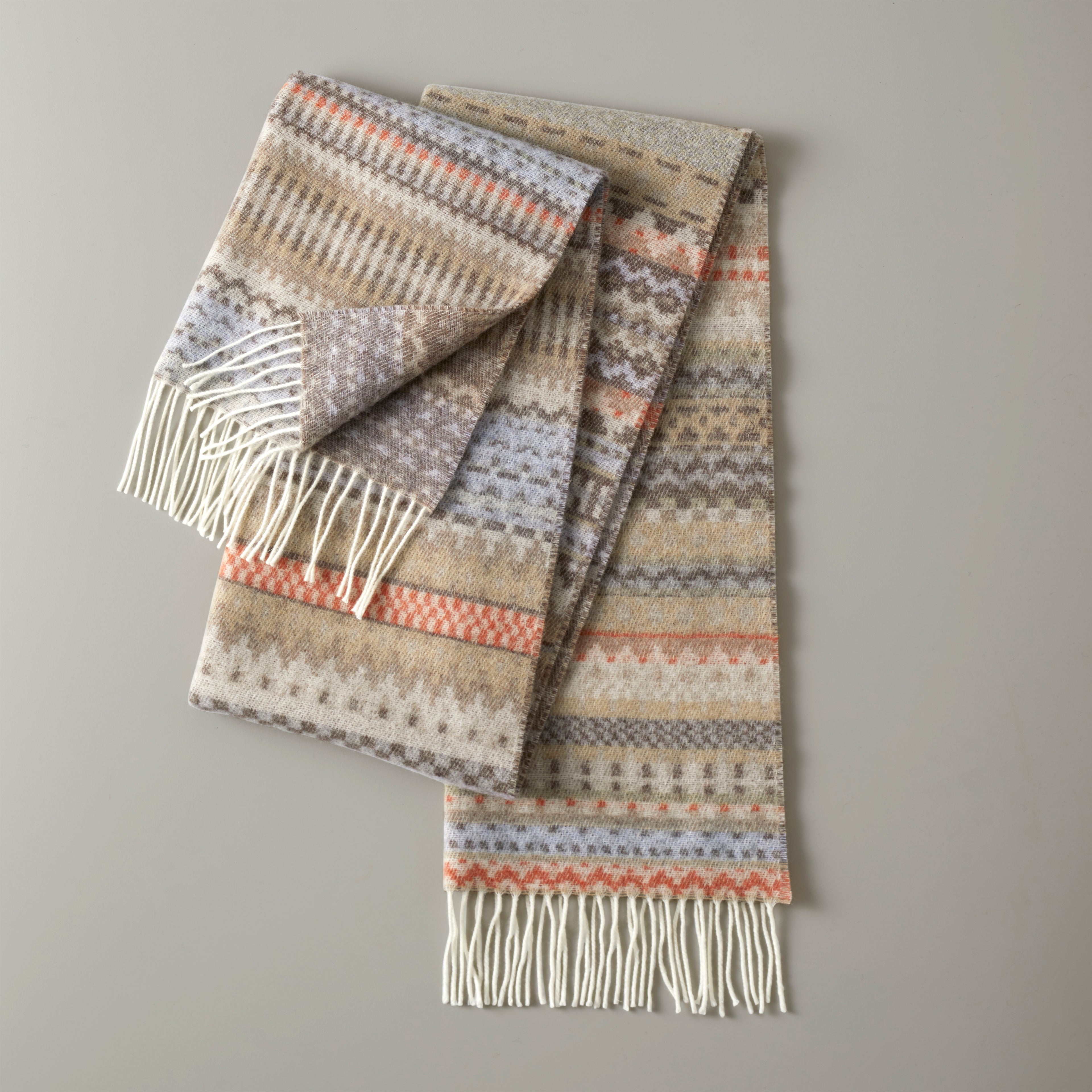 Alana heritage  scarf, 42X190, multi light