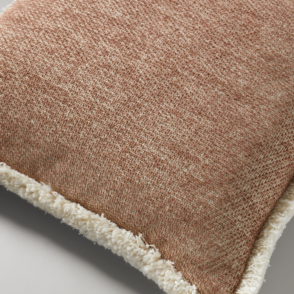 Ari chenille fringe cushion, 50X50, vintage pink
