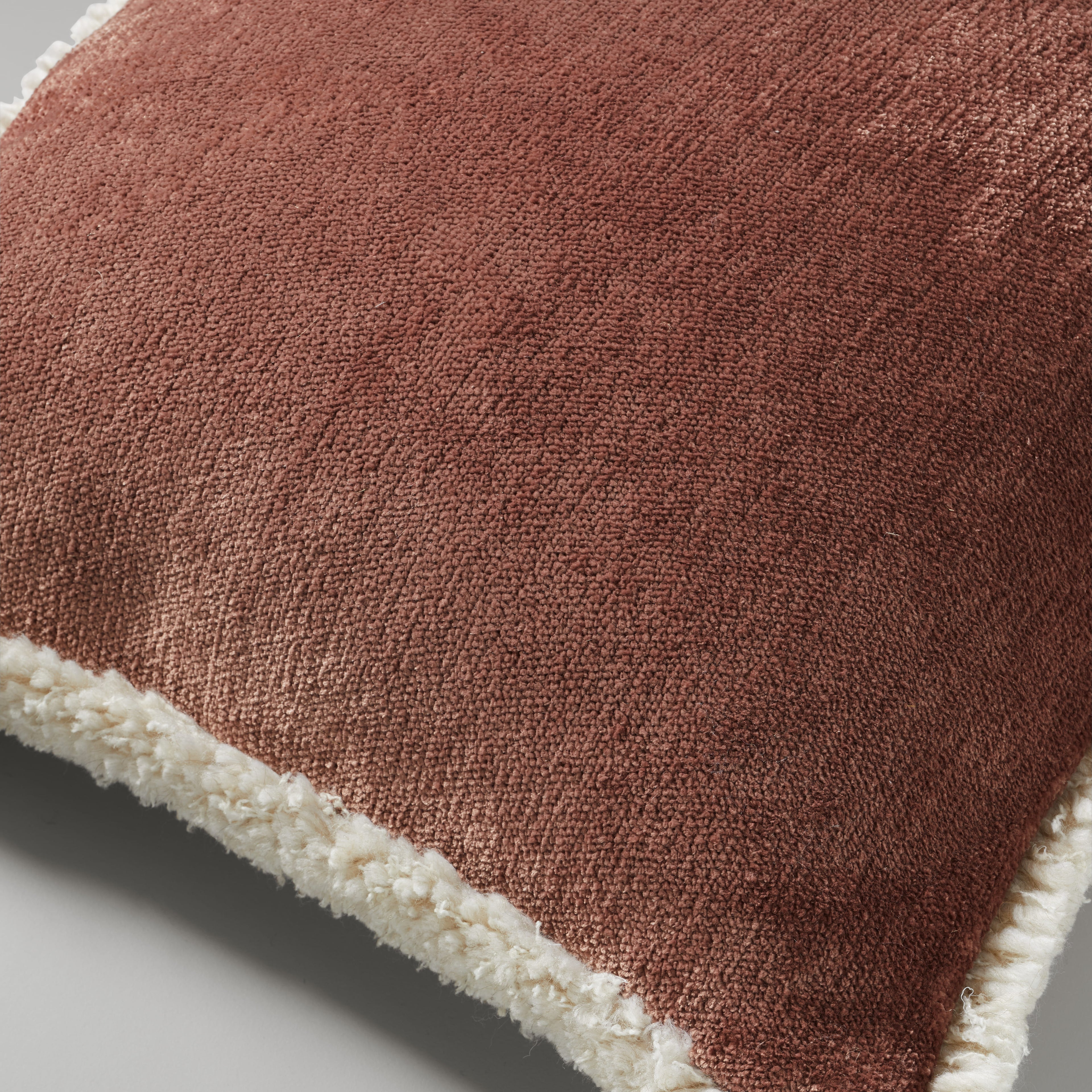 Ari chenille fringe cushion, 50X50, vintage pink