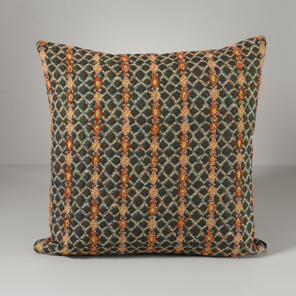 Anniken stripe cushion, brown/rust