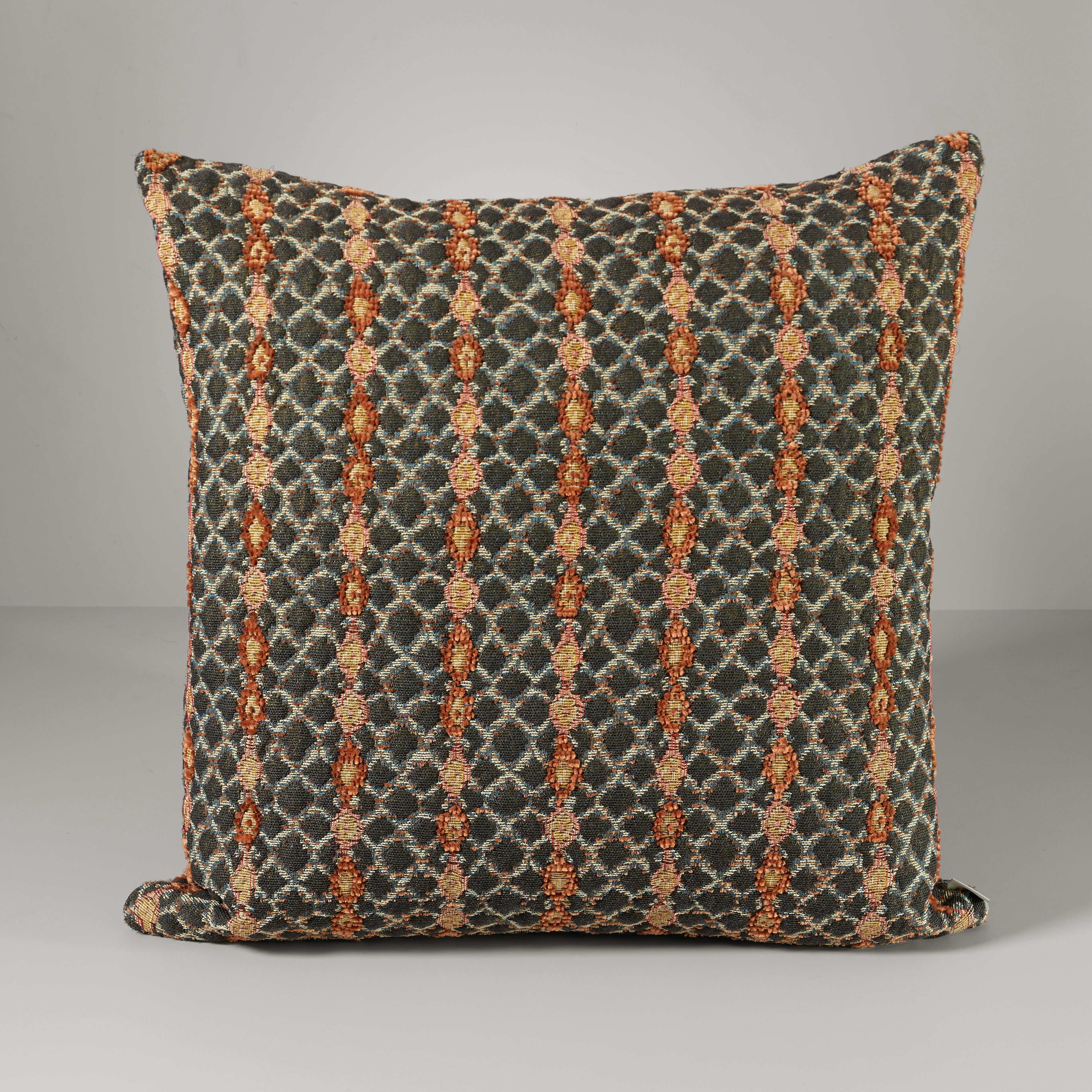 Anniken stripe cushion, brown/rust