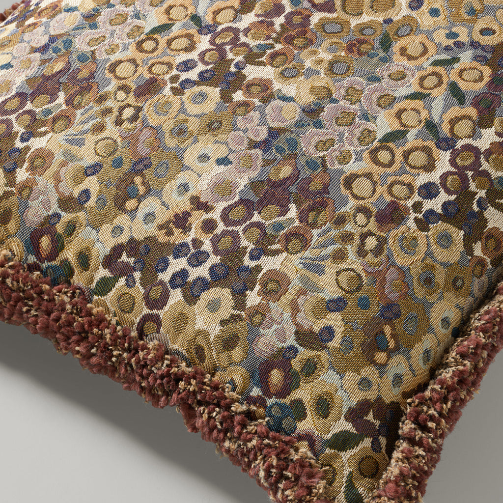 Alethe flower fringe cushion, multi