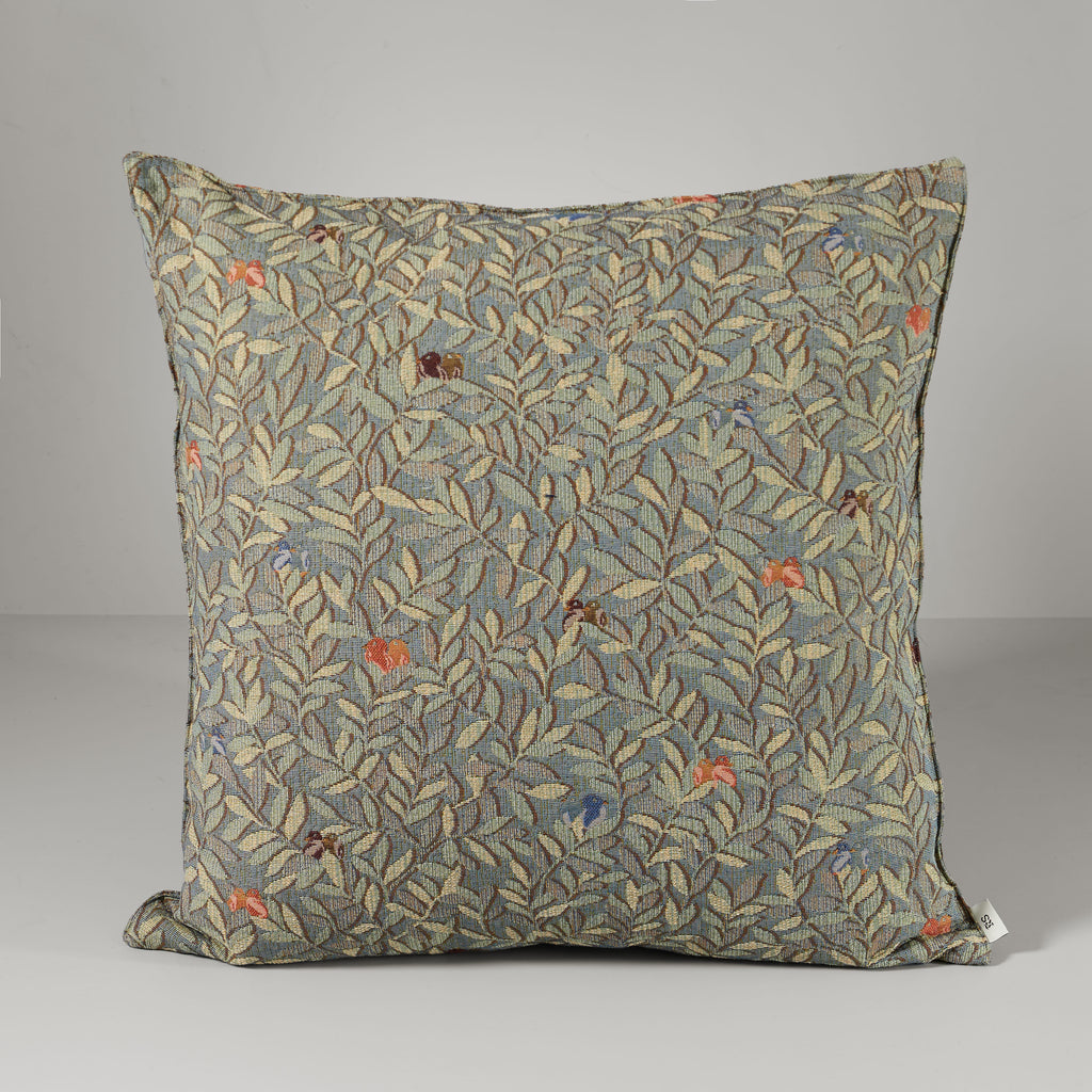 Aria birds cushion, green