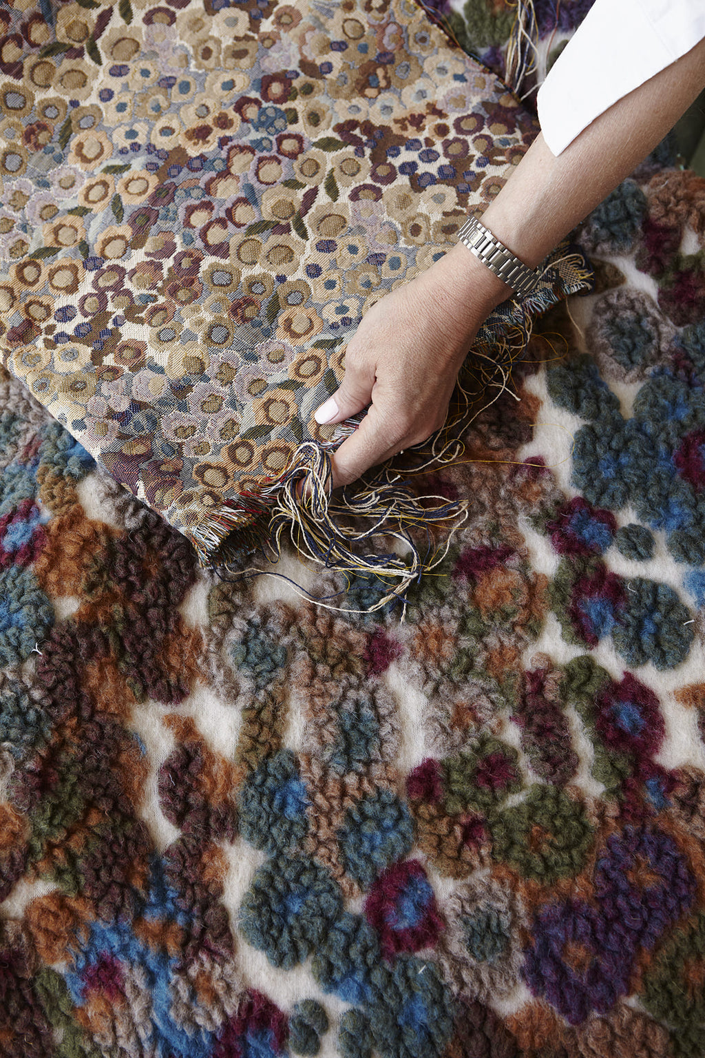 Aurora flowers, wool  throw, 150X190, multi