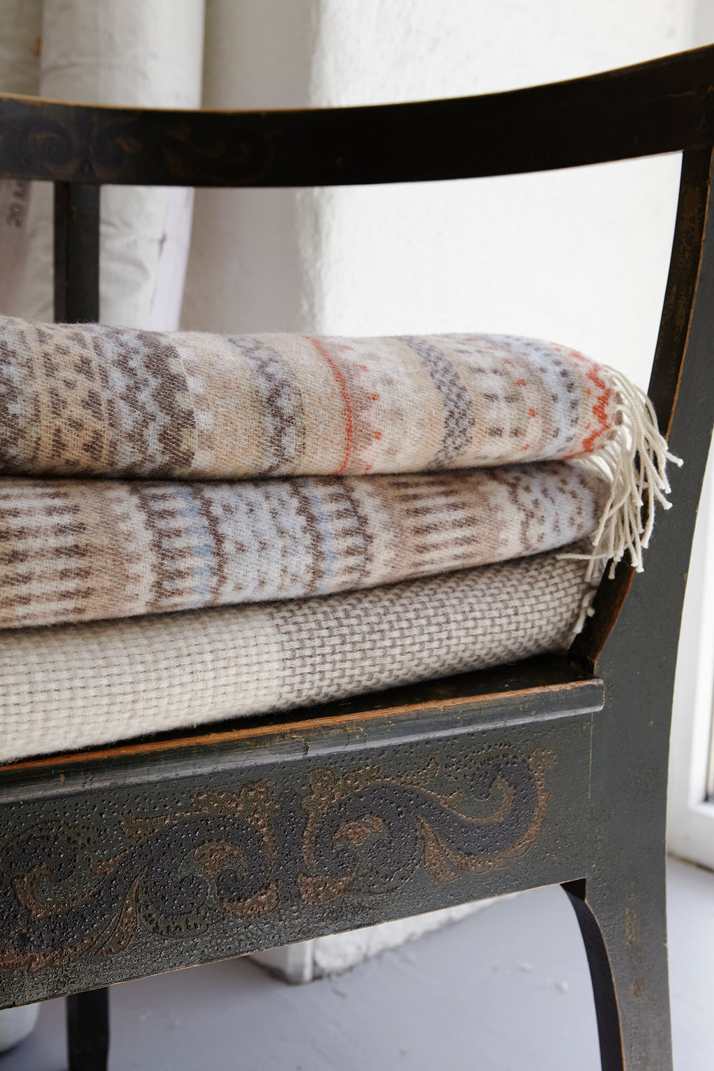 Alana heritage throw, 130X190, beige/blue