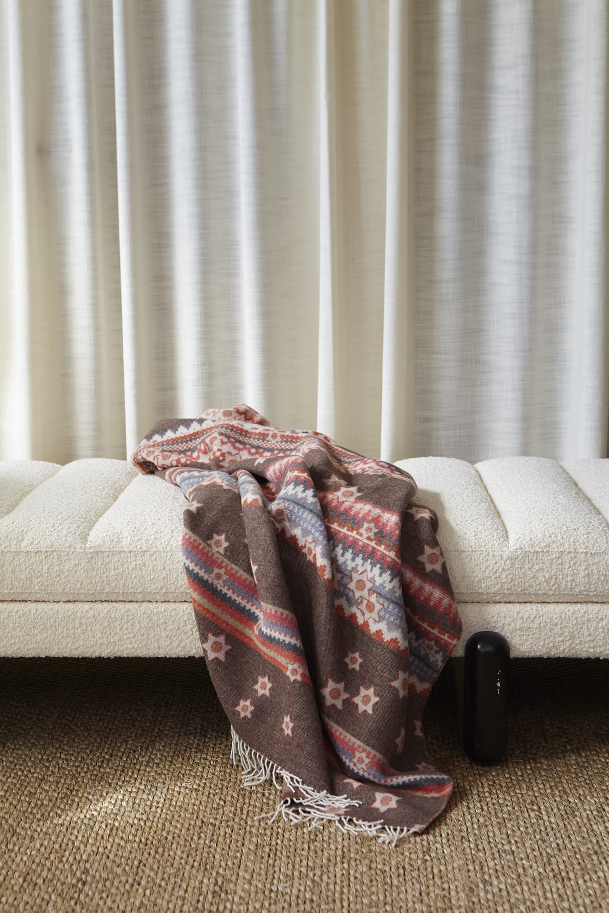 Archive flowers throw, 130X190, brown/multi