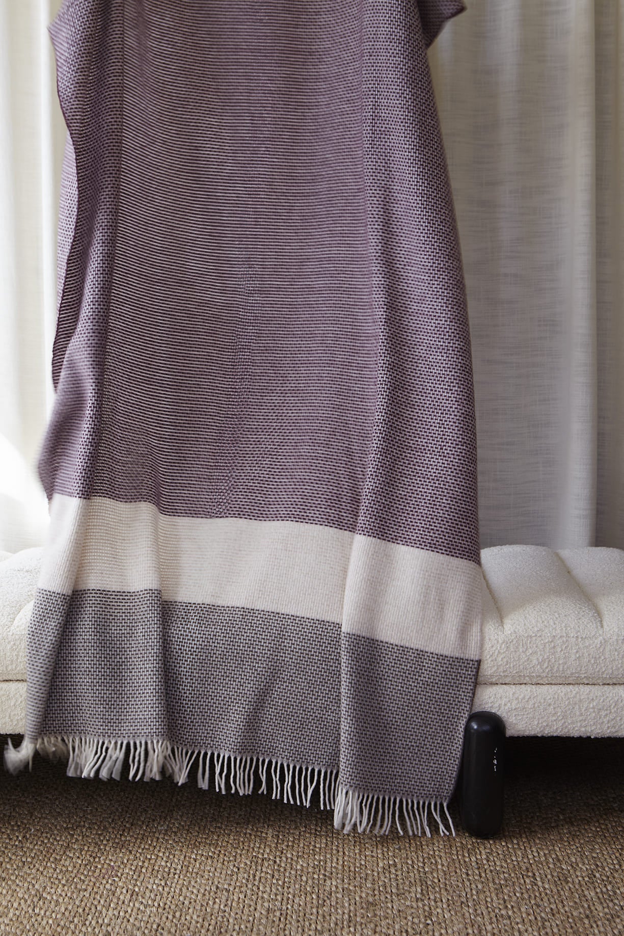 Aira throw, 130X190, brown/burgundy