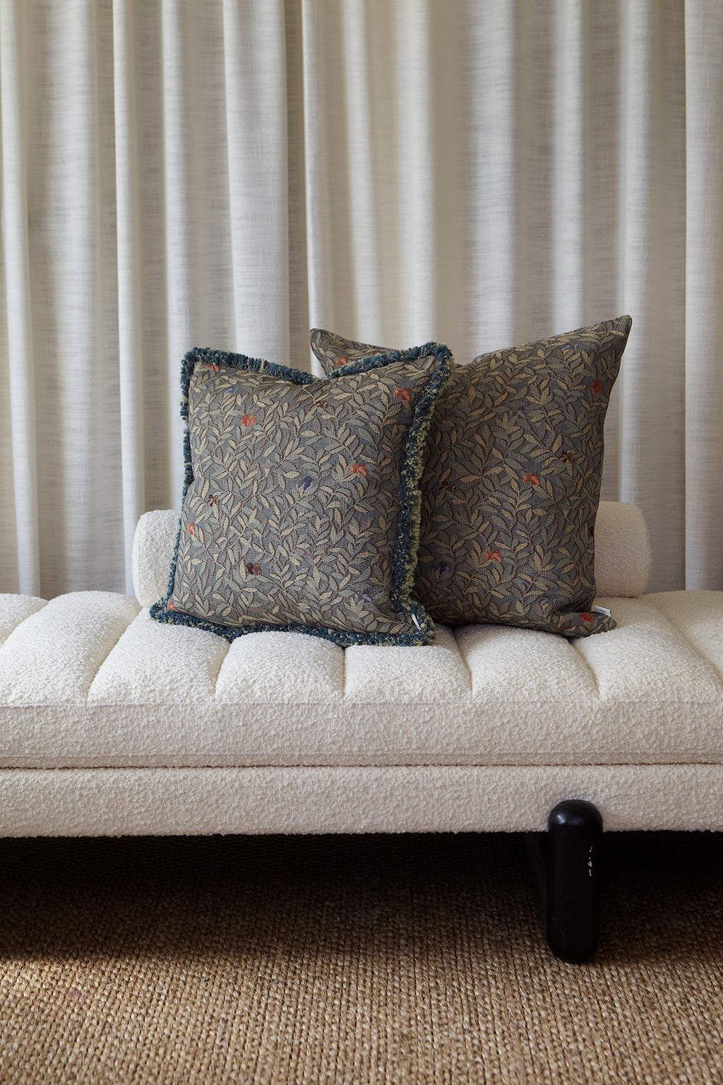 Anniken stripe cushion, brown/rust