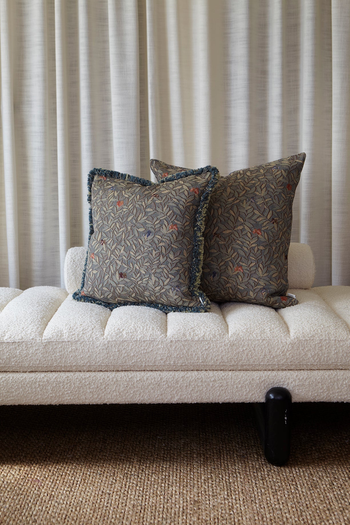 Anniken stripe cushion, brown/rust
