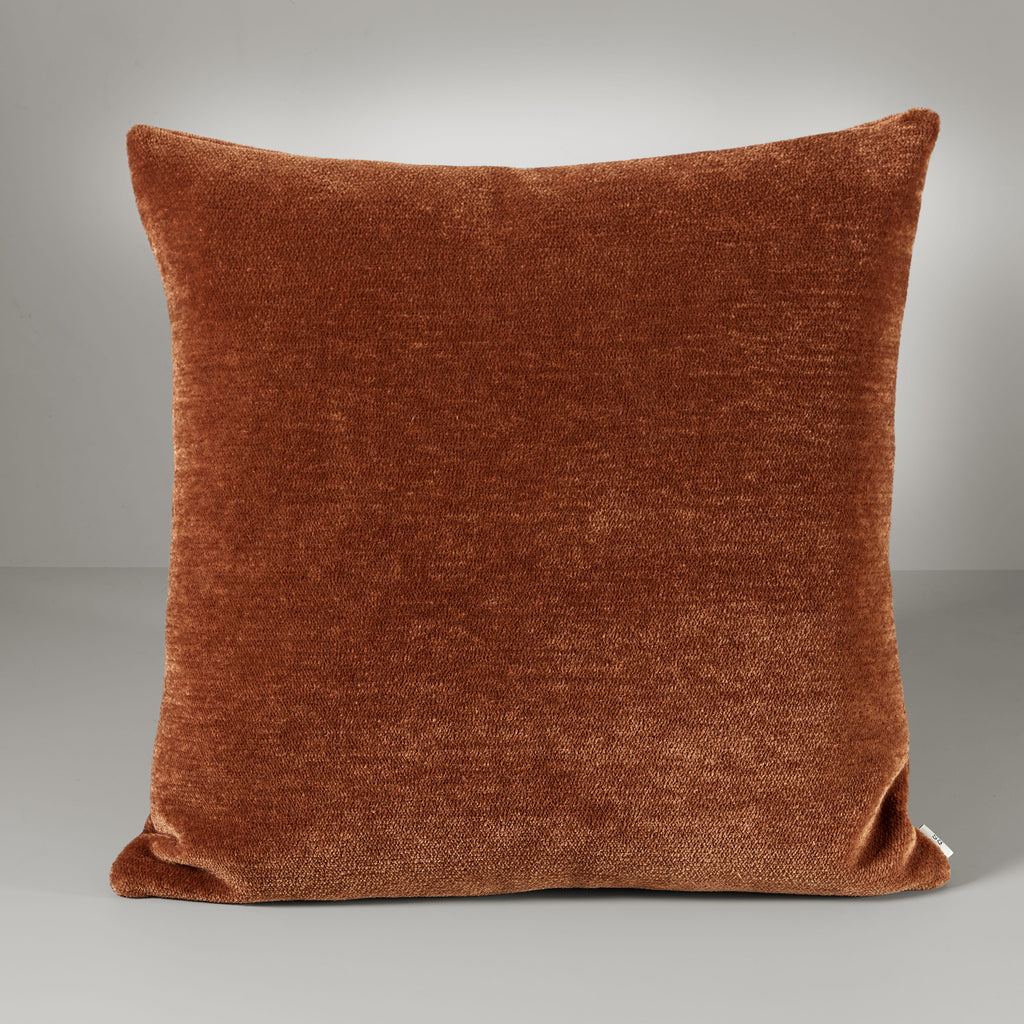Ari chenille cushion, 60X60, ruby rust