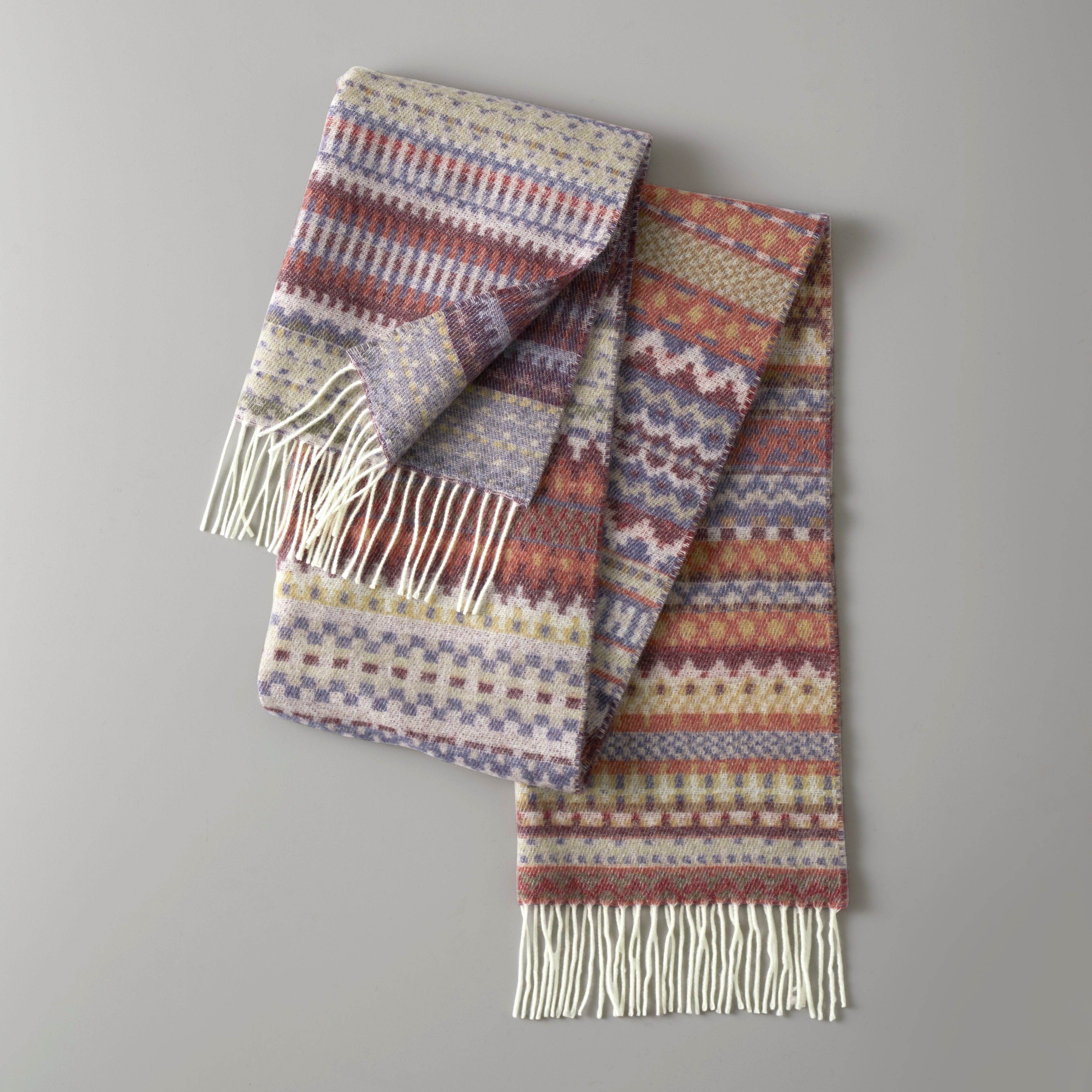 Alana heritage  scarf, 42X190, multi dark