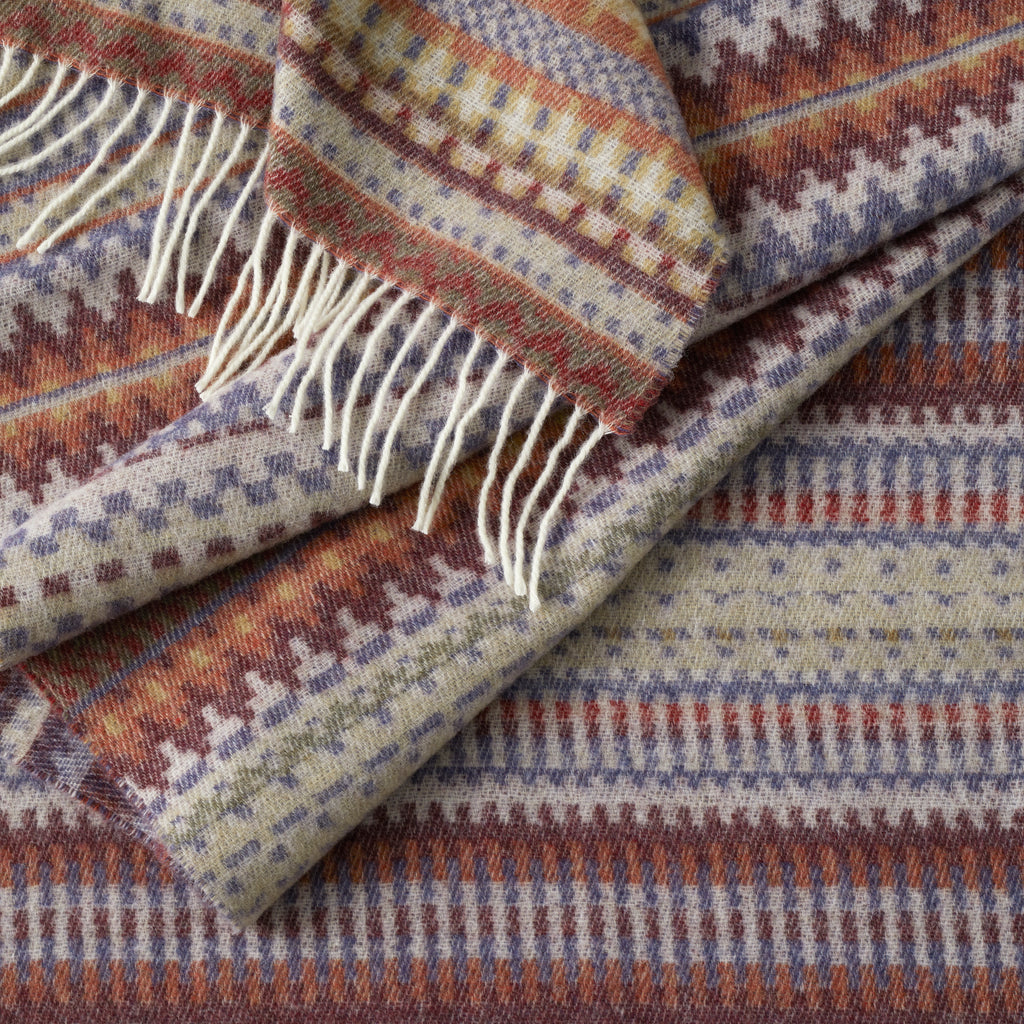 Alana heritage  scarf, 42X190, multi dark