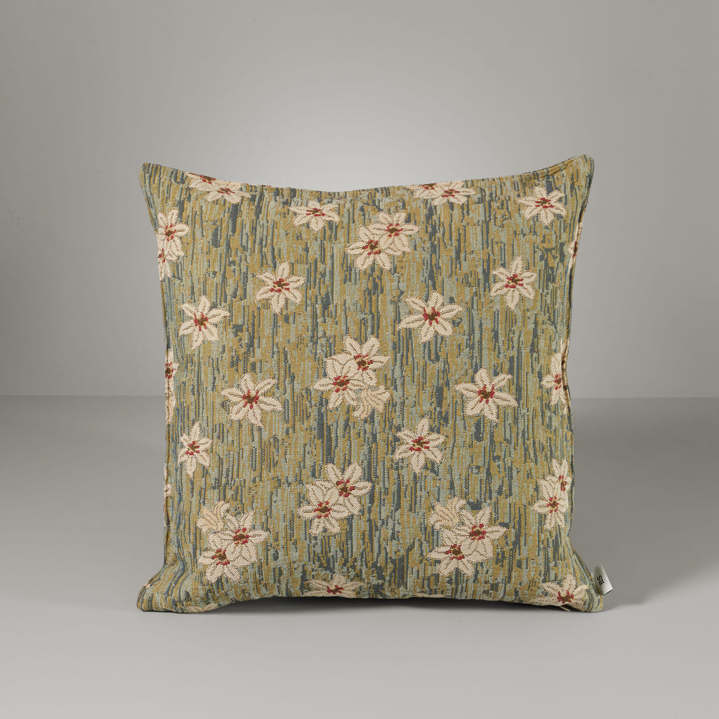 Annie flowers cushion, 50X50, green