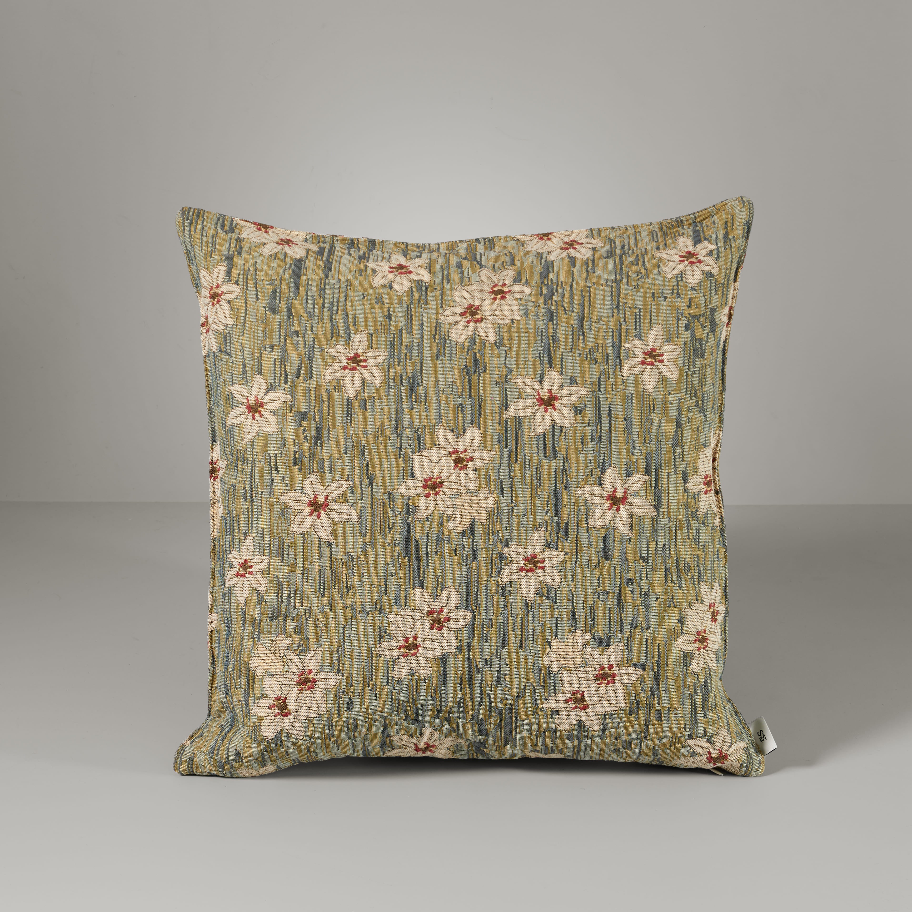 Annie flowers cushion, 50X50, green