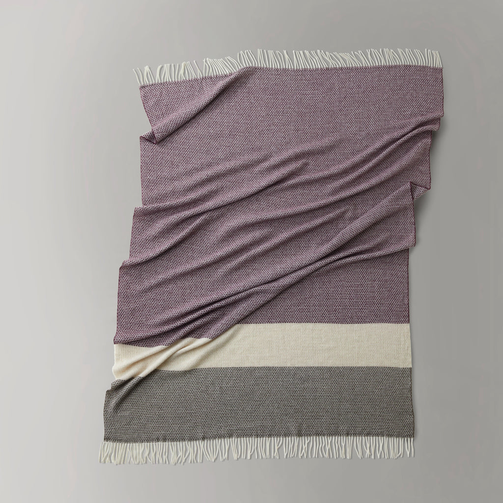 Aira throw, 130X190, brown/burgundy