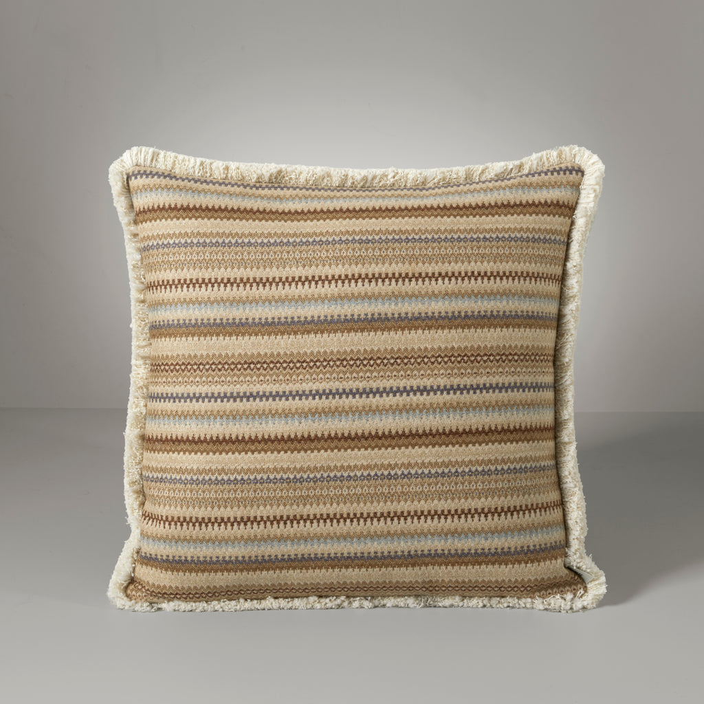 Archie re-wool  fringe cushion, 50X50, multi