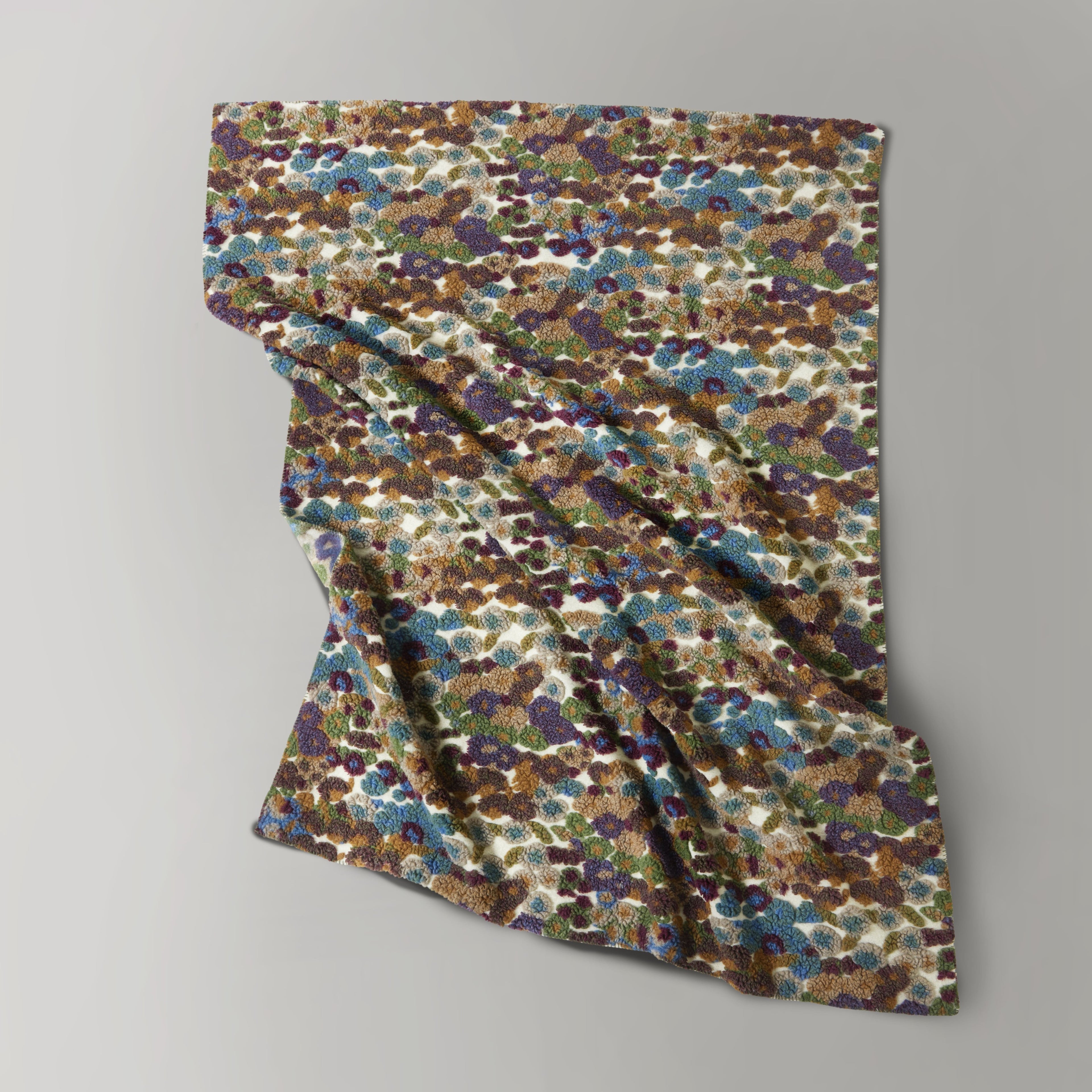 Aurora flowers, wool  throw, 150X190, multi