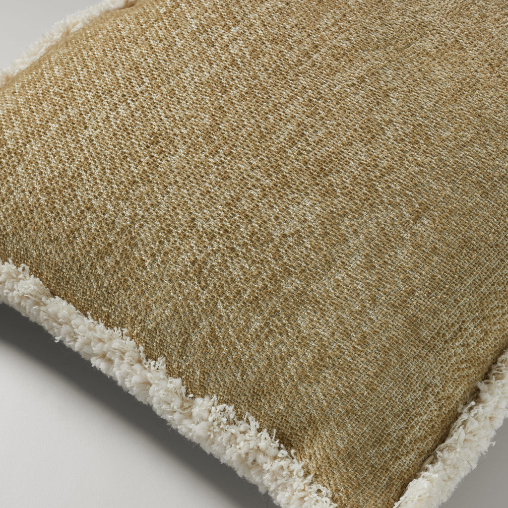 Ari chenille fringe cushion, 50X50, touch of gold