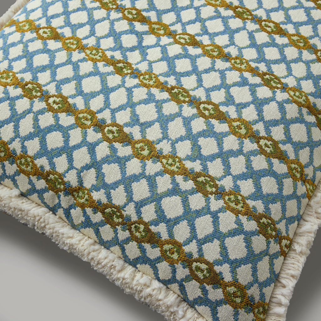 Anniken spring stripe, fringe yellow/blue