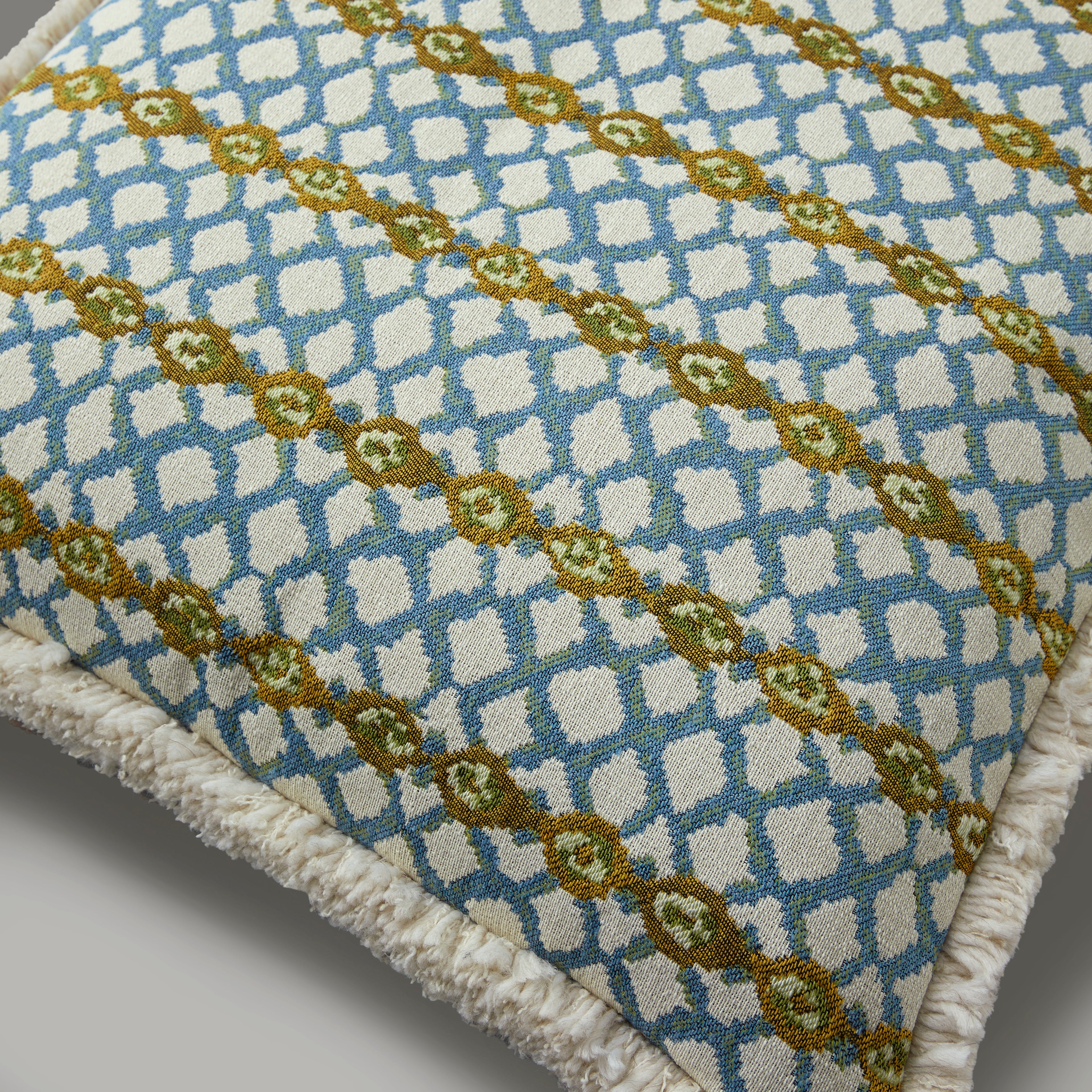 Anniken spring stripe, fringe yellow/blue