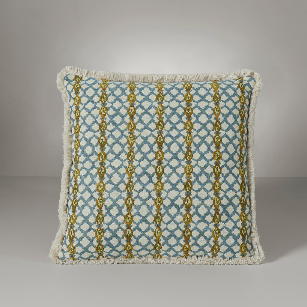 Anniken spring stripe, fringe yellow/blue