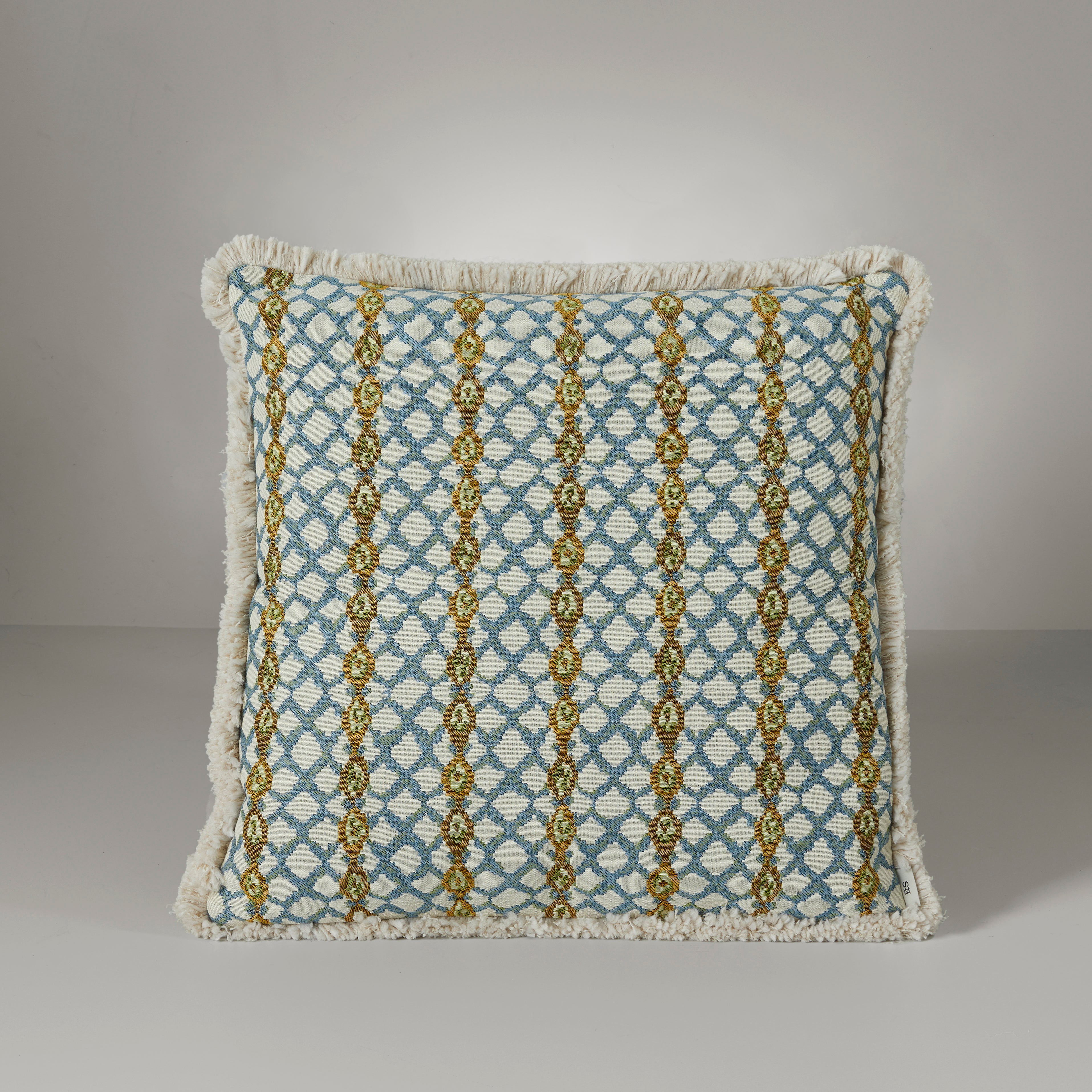 Anniken spring stripe, fringe yellow/blue