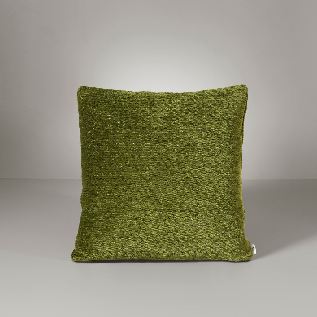 Ari chenille cushion, olive green
