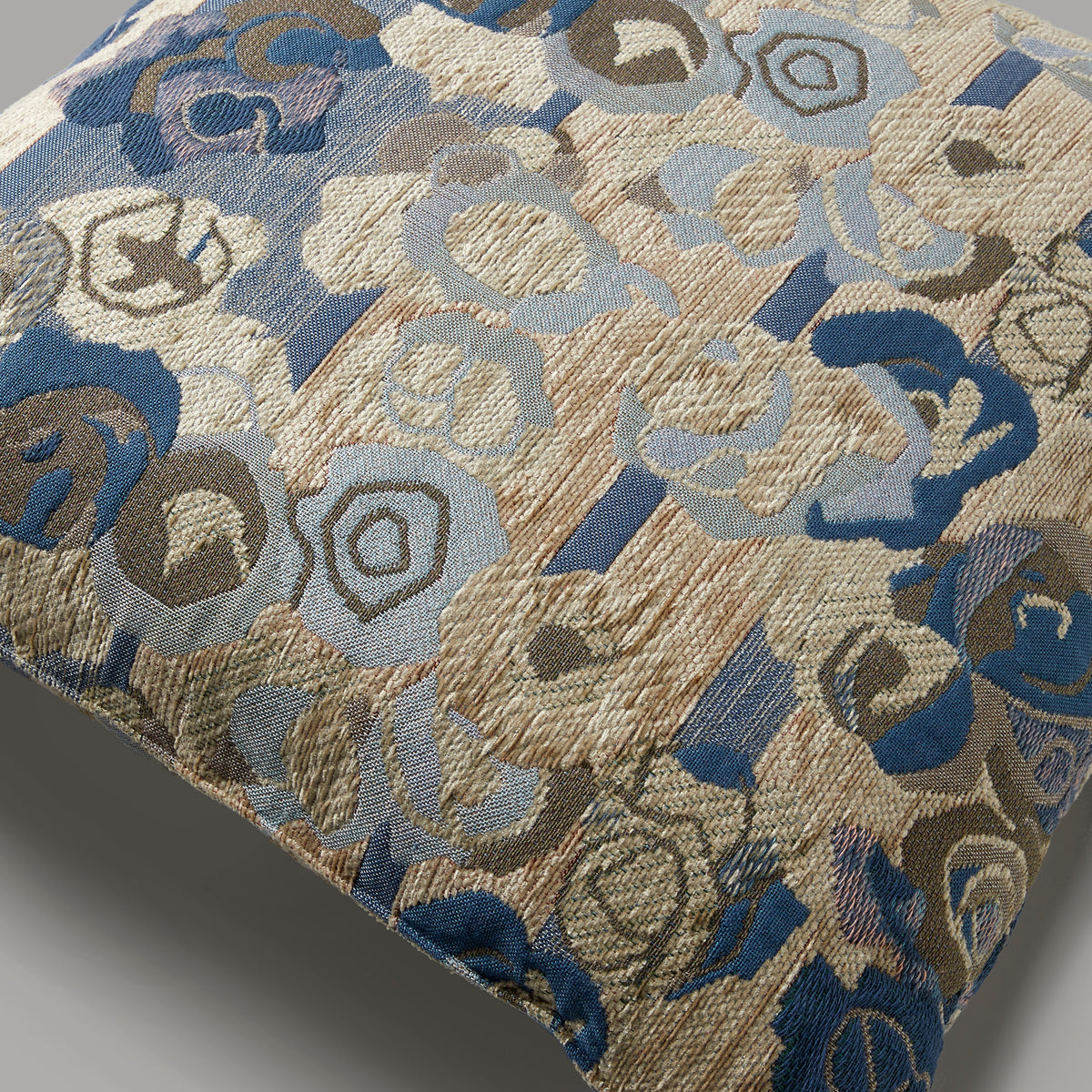 Frida roses cushion, 50X50, blue/beige