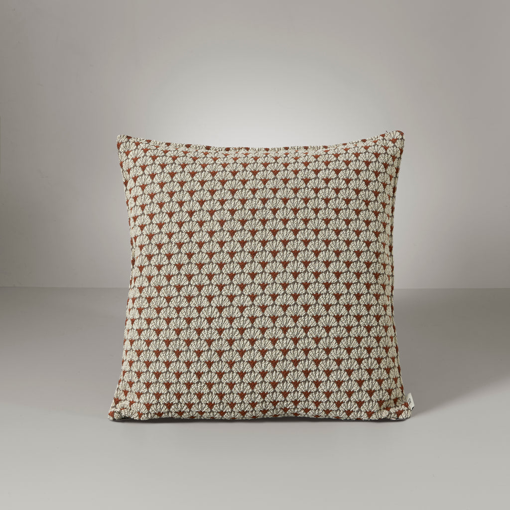 Frida daisy cushion, rust/ivory