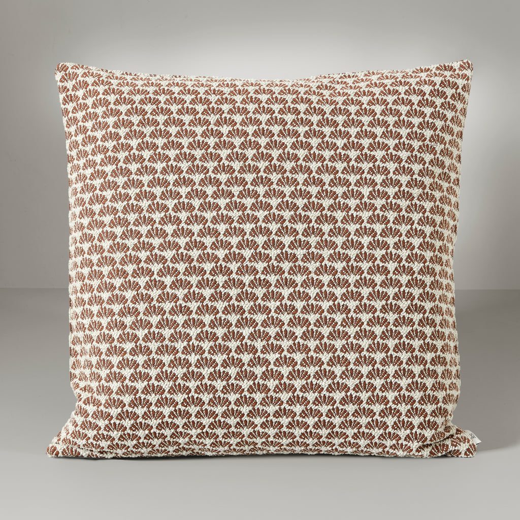 Frida daisy cushion REVERSE, 60X60, rust/ivory