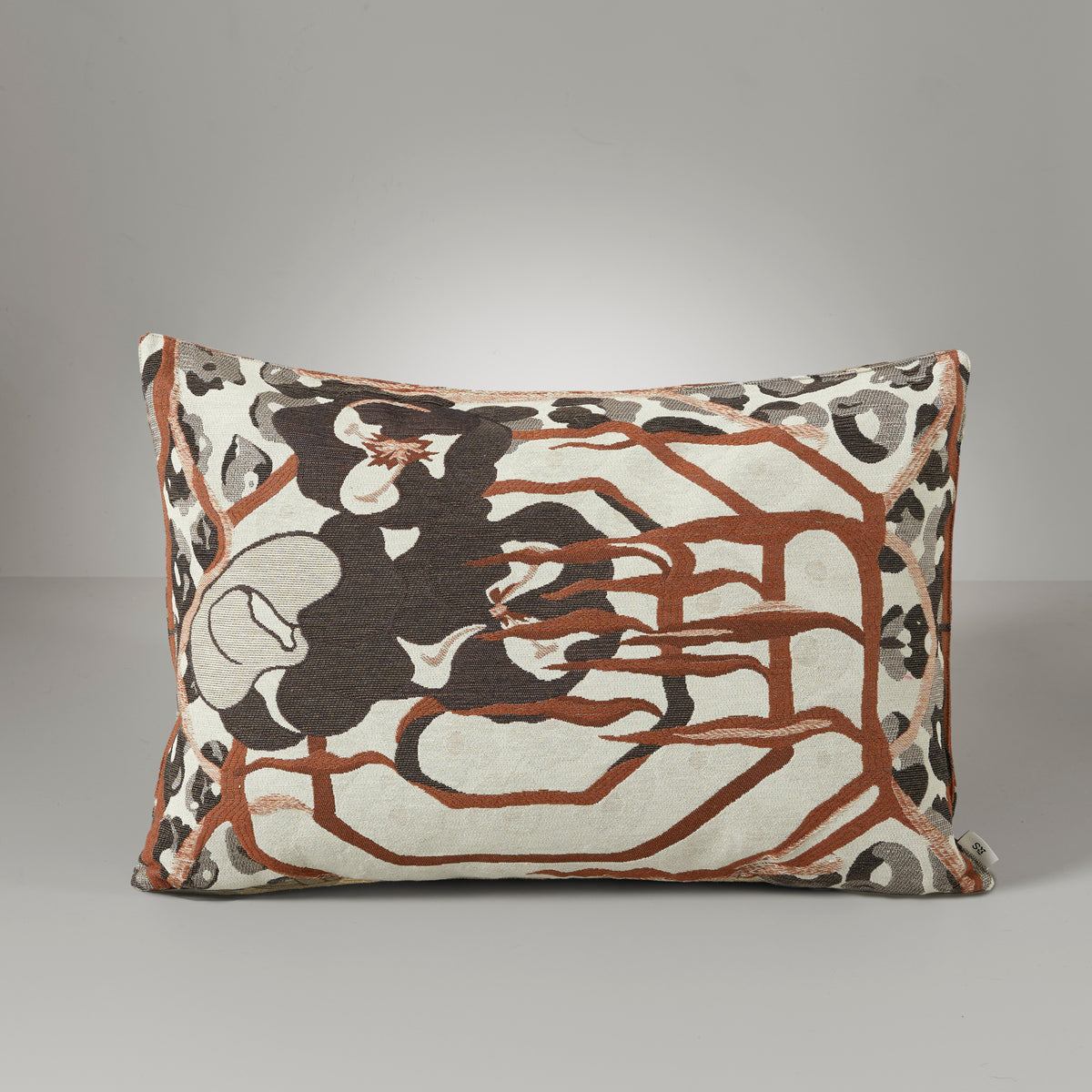 Frida flora cushion, 40x60, rust/brown