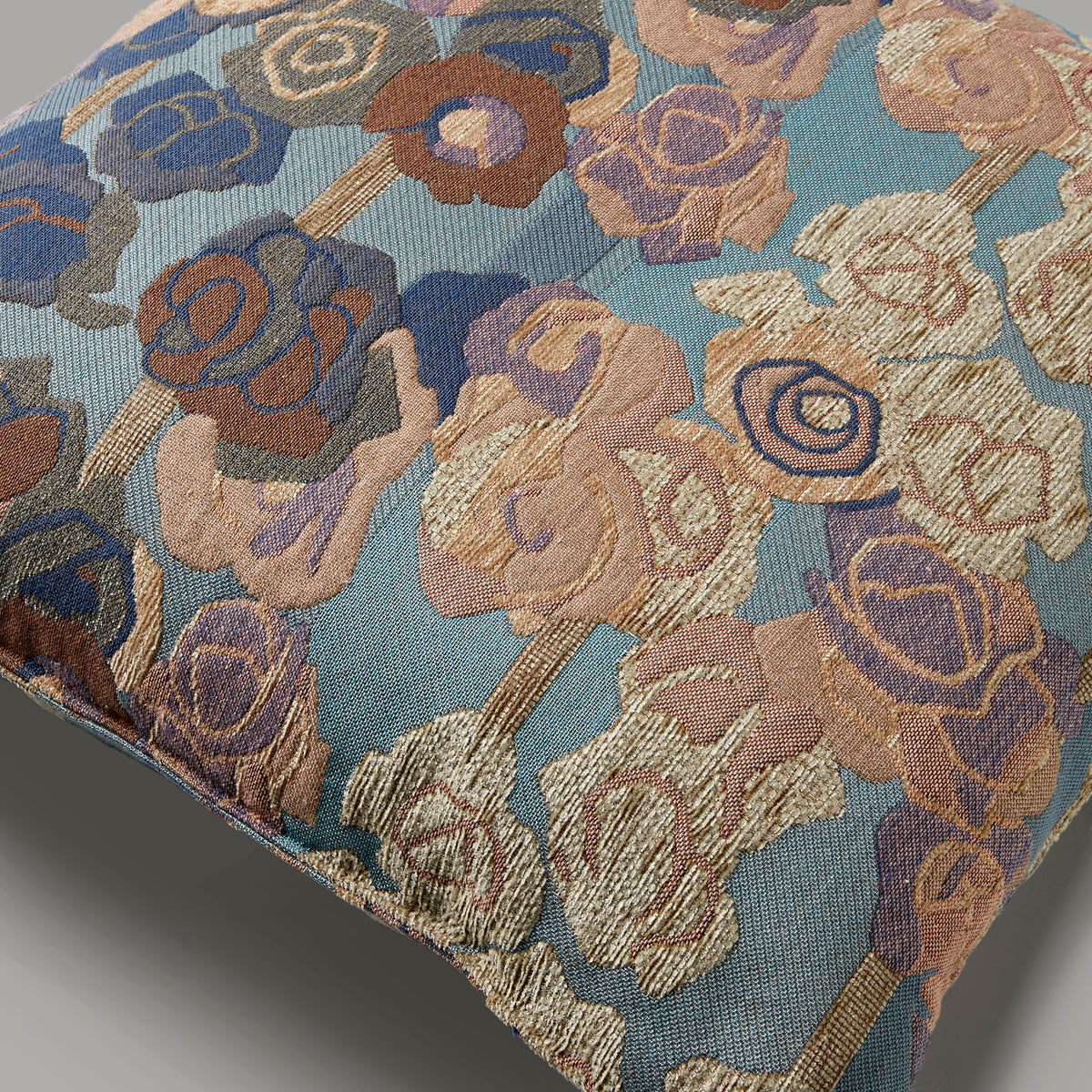 Frida roses cushion, 40X60, blue/pink