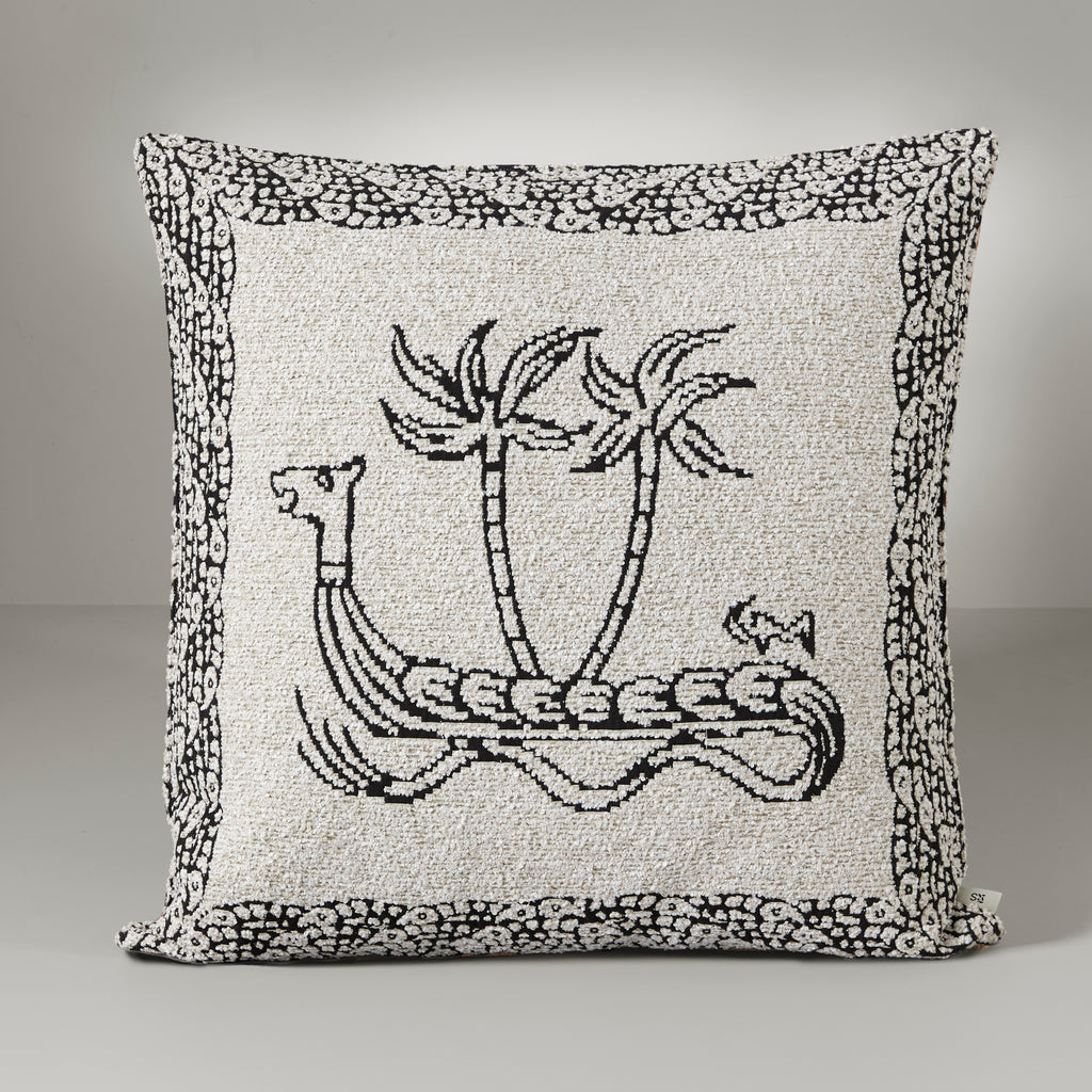 GM sigurd cushion, 60X60, brown/ivory