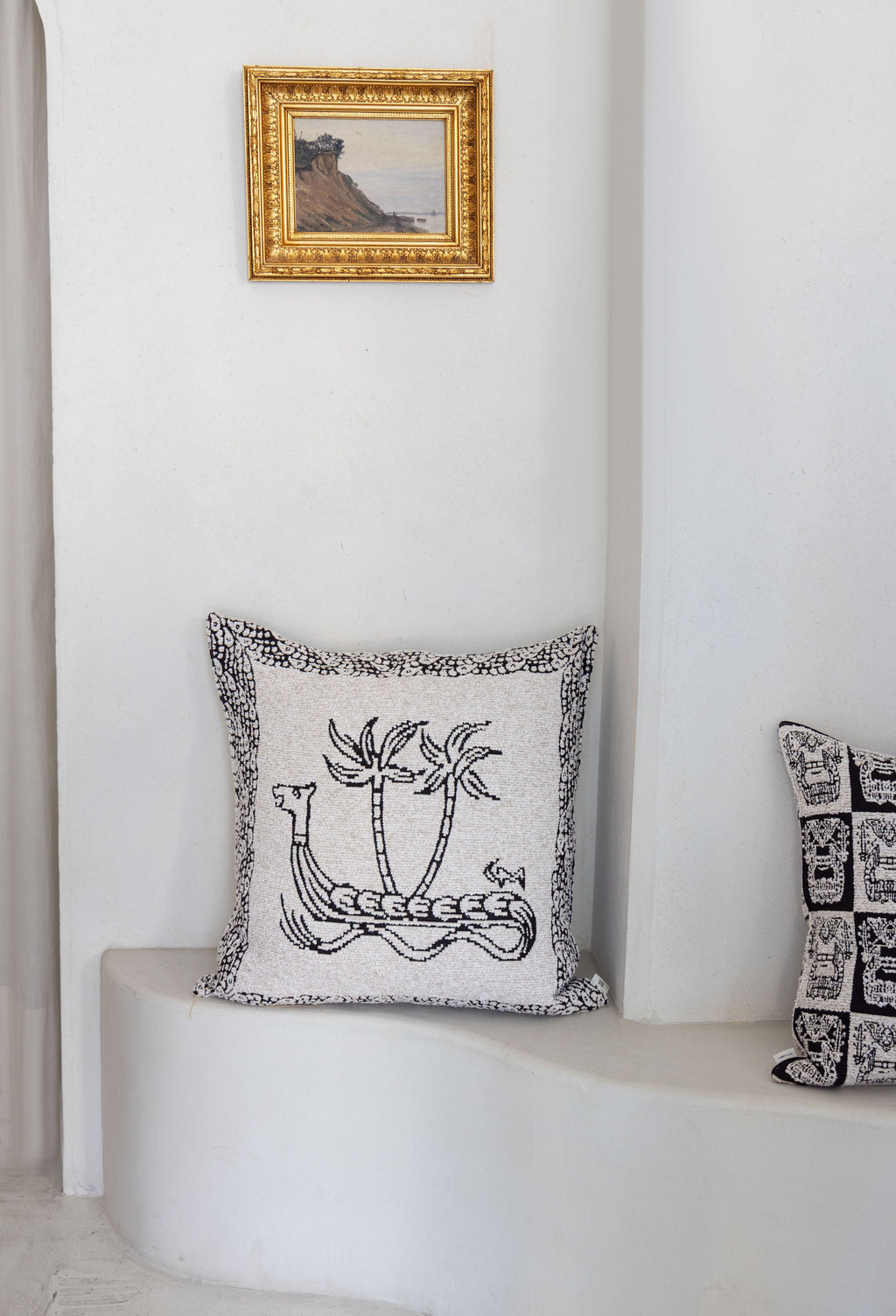 GM sigurd cushion, 60X60, brown/ivory